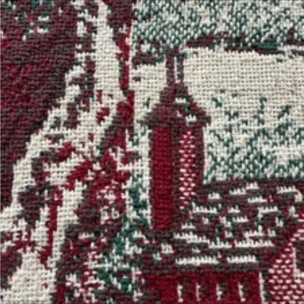 Santa Claus Tapestry FATHER CHRISTMAS Fringed 100% Cotton 67